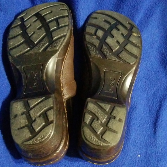 B.O.C. Brown Leather Clogs 8.5 M - Picture 4 of 6